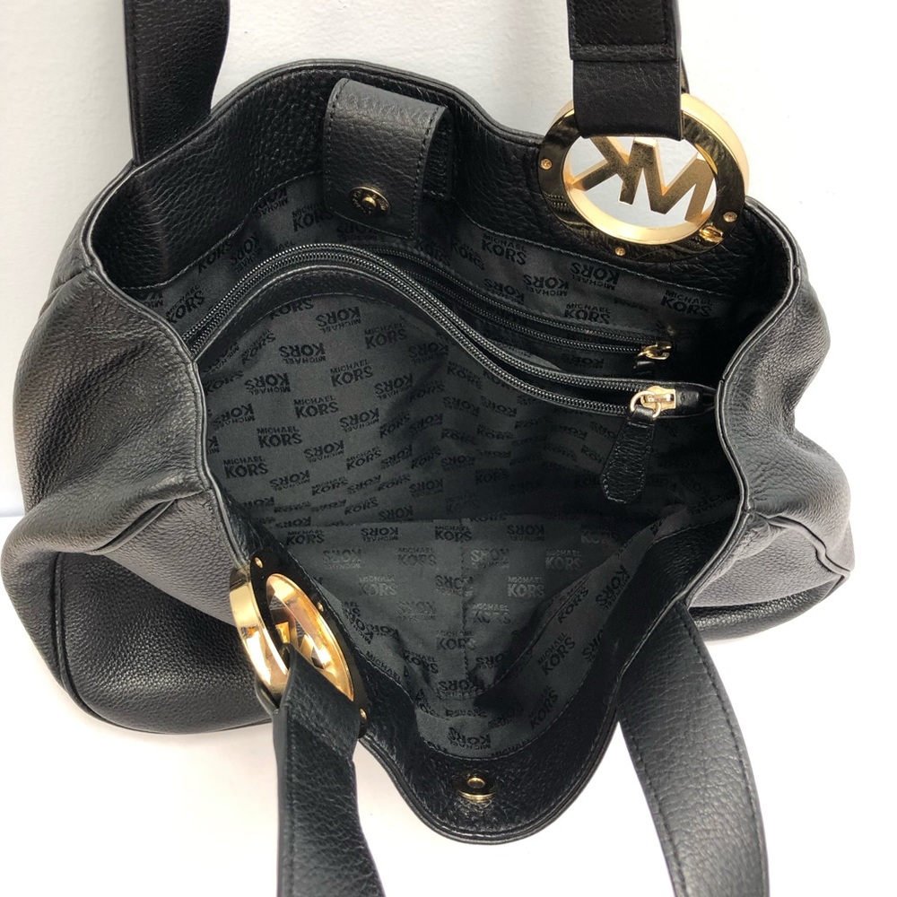 Michael kors handbag beautiful black soft leather - Picture 4 of 8